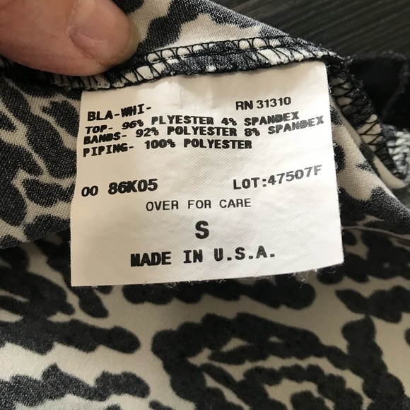 IZ Byer California sleeveless / tank top, size S, black and white - Picture 5 of 6